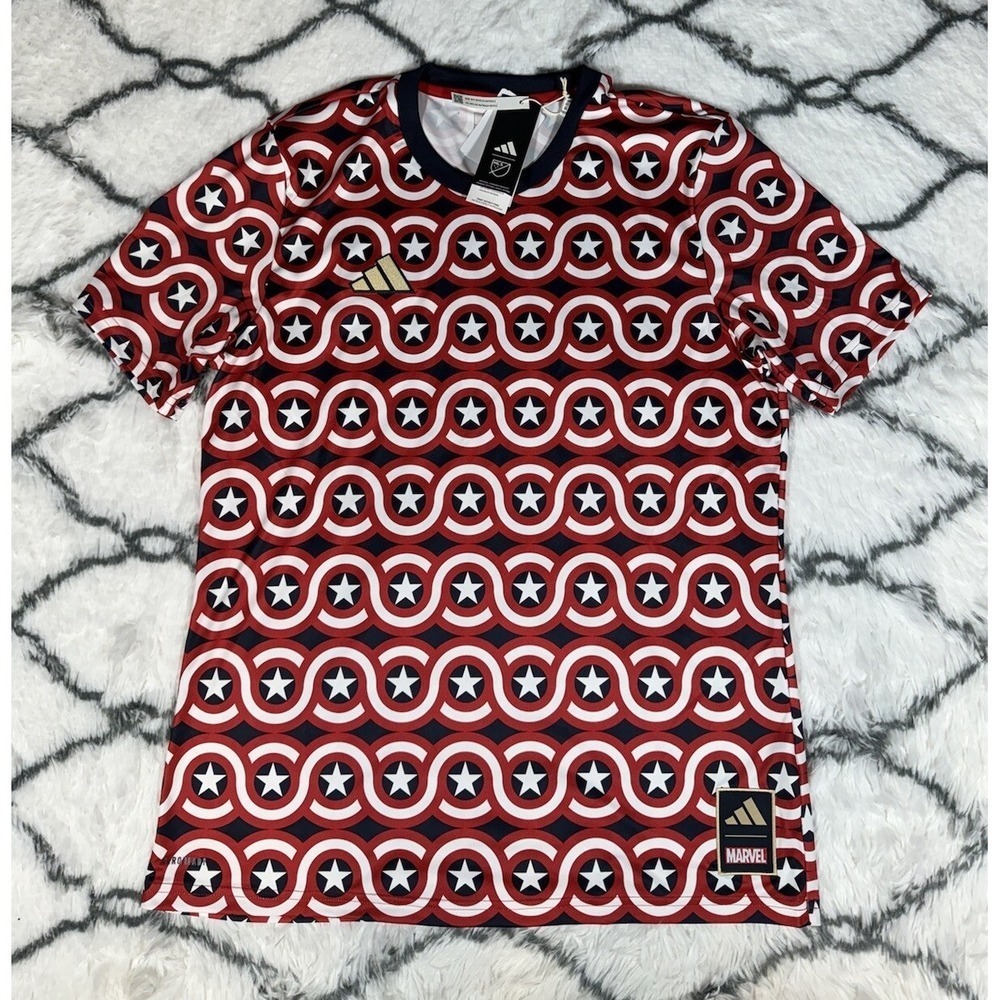 ADIDAS x MARVEL Captain America MLS Soccer Jersey Men's Sz M *NEW* HT3237 $70